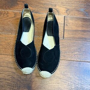 Elegant Black Espadrille Loafers